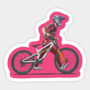 downhill rider Sticker